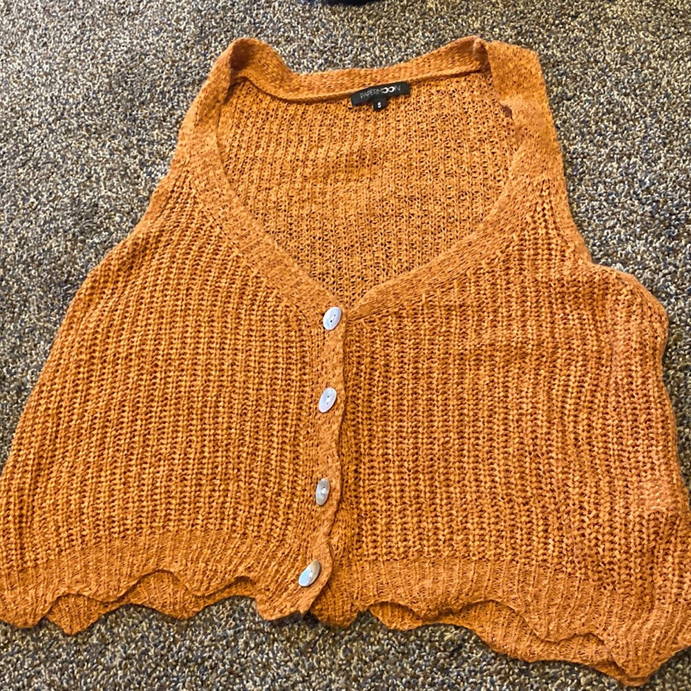Burnt orange knit tank